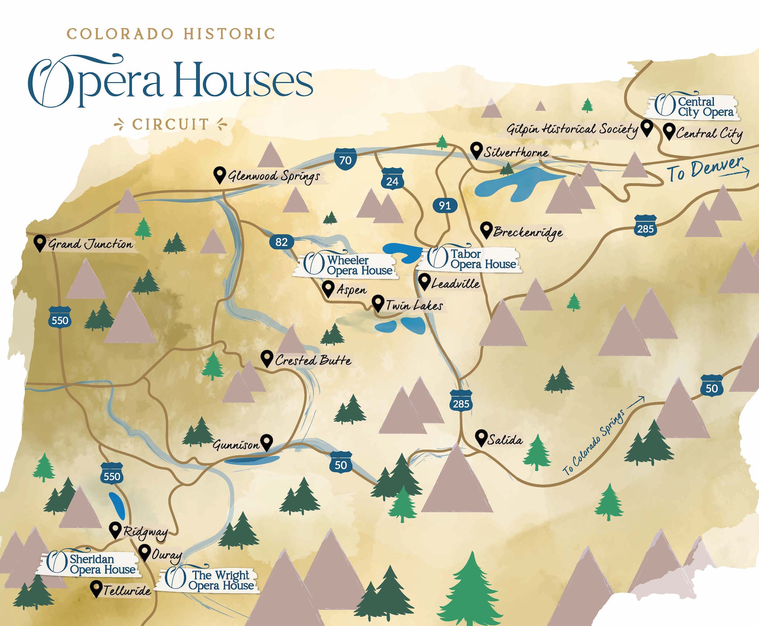 Opera houses map