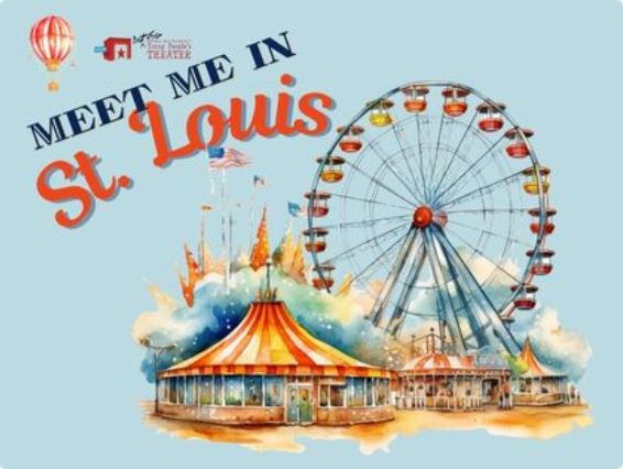 Meet Me in St Louis graphic with merry go round