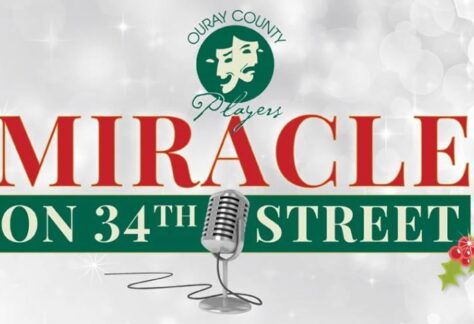 Graphic saying Miracle on 34th Street with a radio microphone