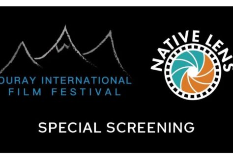 Logos of Ouray International Film Festival and Native Lens