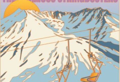 Poster for The Infamous Stringdusters with snowy mountains and chairlift