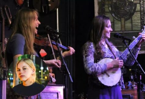 The Sopris Sisters with Rai Omri - Women onstage playing banjos