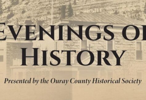 Evenings of History lettering on parchment paper
