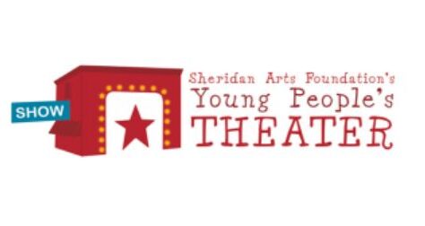 Red logo saying Sheridan Arts Foundation Young People's Theater